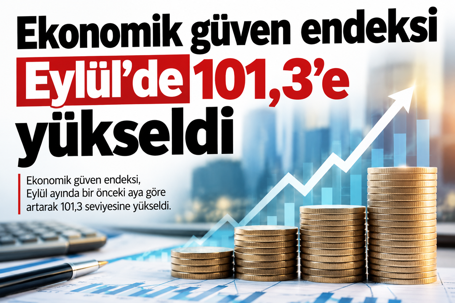 Ekonomik güven endeksi Eylül'de 101,3'e yükseldi
