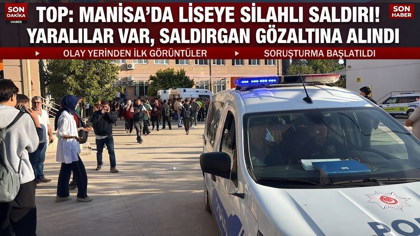 Manisa'da liseye silahlı saldırı! Yaralılar var, saldırgan gözaltına alındı
