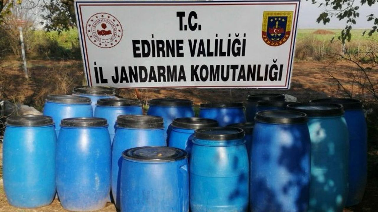 Edirne'de 2 bin litre kaçak şarap!