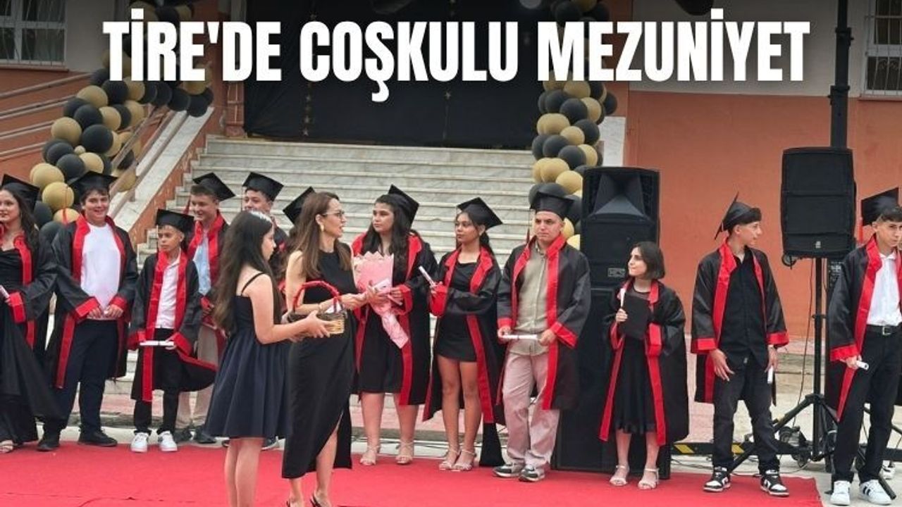 Tire'de coşkulu mezuniyet