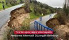 Tire’de aşırı yağış yolu kapattı