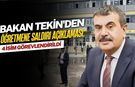 Bakan Tekin'den Öğretmene Saldırı Açıklaması: 4 İsim Görevlendirildi