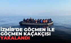 İzmir'de göçmen ile göçmen kaçakçısı yakalandı