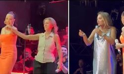 Ebru Gündeş ve Yıldız Tilbe karşılıklı göbek attı