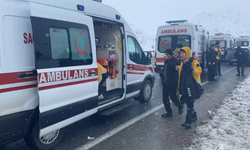 Erzincan'da bir yolcu otobüsü şarampole yuvarlandı.