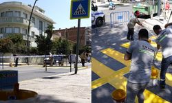 Tire’de yaya geçitleri yenileniyor