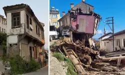 Mudanya Tirilye'nin simge yapısı 'tabut ev' kendiliğinden yıkıldı!