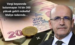 Vergi beyanında bulunmayan 16 bin 300 yüksek gelirli mükellef Maliye radarında