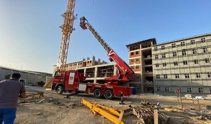 Manisa'da 33 metre yükseklikte kurtarma