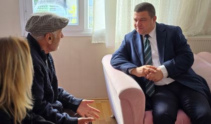 Başkan Okuroğlu, depremzede aileyi ziyaret etti