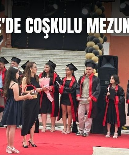 Tire'de coşkulu mezuniyet