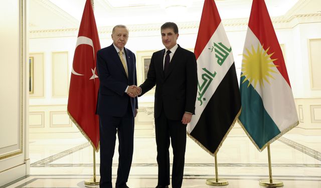 Cumhurbaşkanı Erdoğan,IKBY Başkanı Barzani ile bir araya geldi