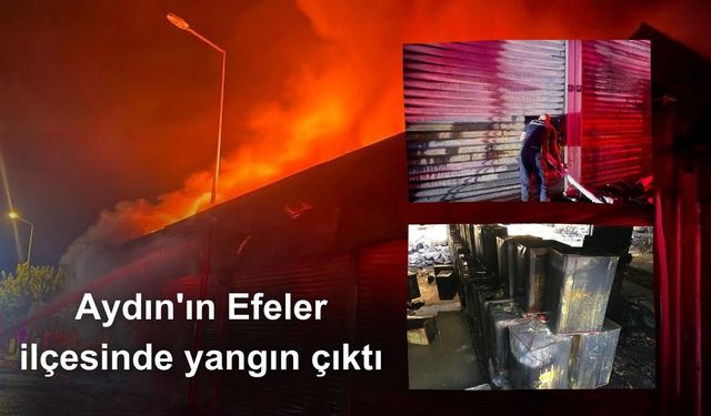 Aydın'ın Efeler ilçesinde yangın çıktı