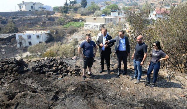 CHP heyeti tam kadro Yangın bölgesinde : Bu felaketi birlikte atlatacağız