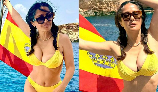 Ünlü oyuncu Salma Hayek'ten tatil paylaşımı