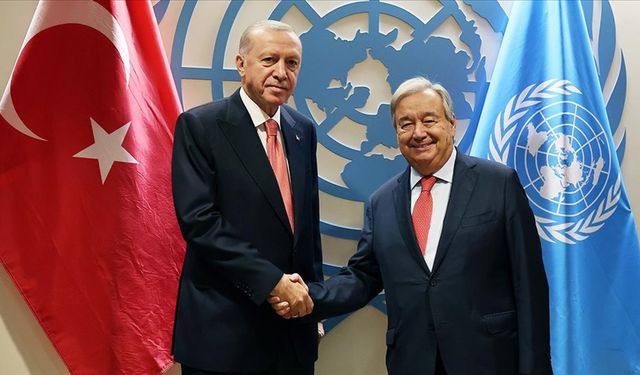 Cumhurbaşkanı Erdoğan, Birleşmiş Milletler Genel Sekreteri Guterres ile görüştü