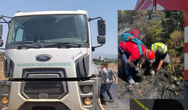 Karateke’de yangın söndürüldü