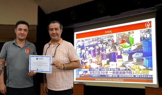 Tire Belediyesi’nde Teorik ve Uygulamalı Yangın Eğitimi verildi