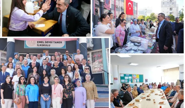 Antalya'da Bakan Tekin'den okul ziyareti