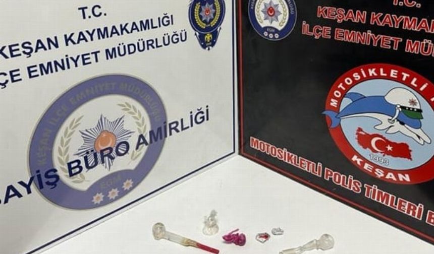 Keşan'da uyuşturucu operasyonunda 3 gözaltı
