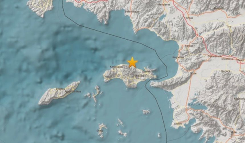 İzmir Seferihisar'da deprem meydan geldi