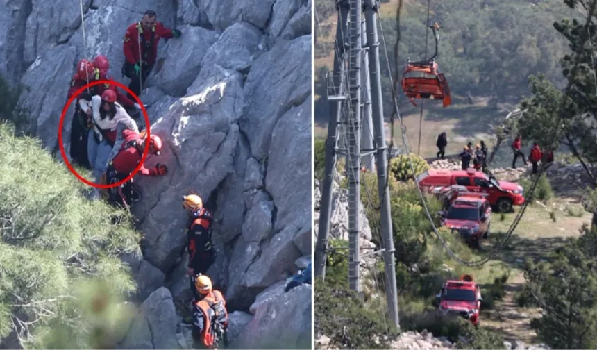 Antalya'da teleferik kazasında  mahsur kalan 137 kişi kurtarıldı