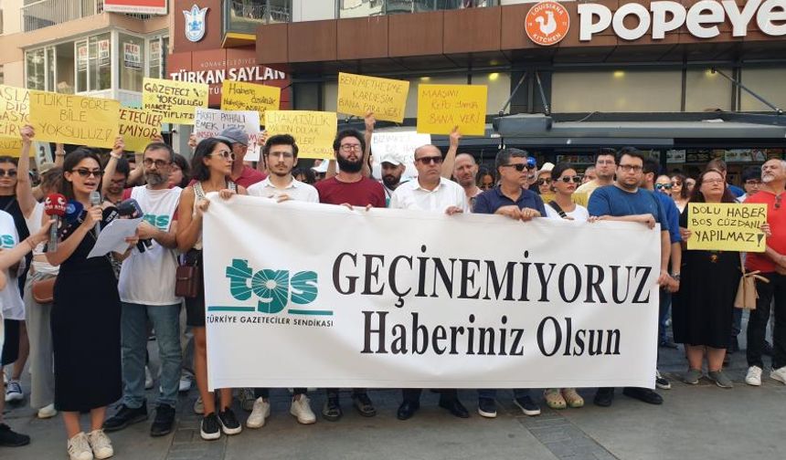 Gazeteciler İzmir’de sokağa indi: Geçinemiyoruz