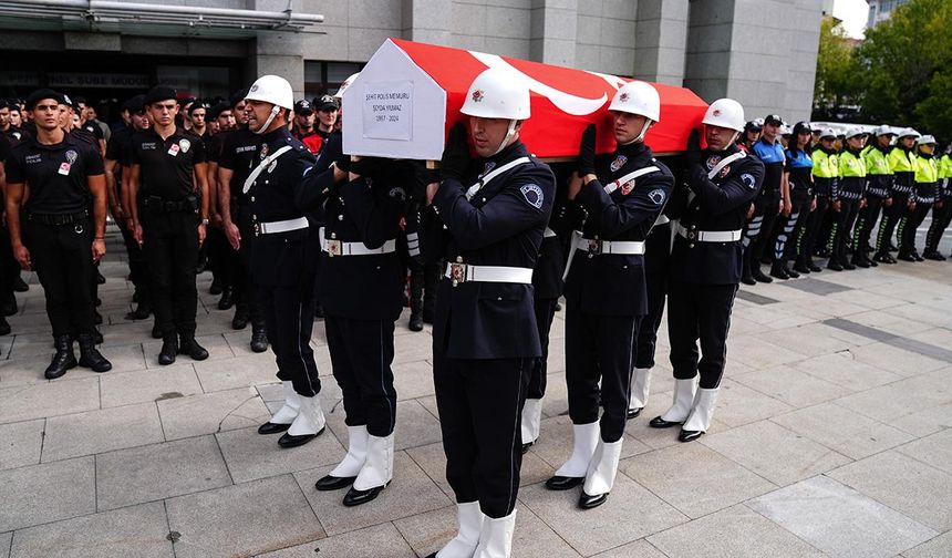 İstanbul'da şehit edilen polis memuru Şeyda Yılmaz için tören düzenlendi