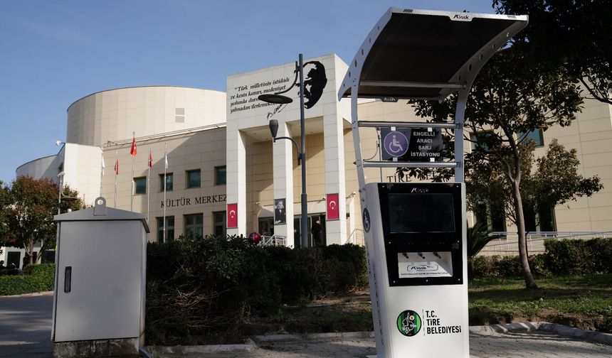 Tire Belediyesi, ücretsiz engelli aracı şarj istasyonları kurdu
