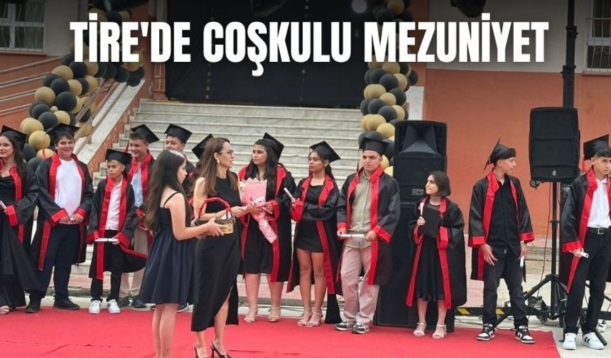 Tire'de coşkulu mezuniyet