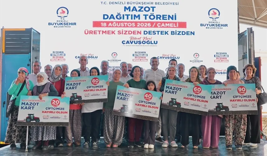 Denizli Büyükşehir'den çiftçiye mazot desteği